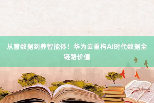 从管数据到养智能体！华为云重构AI时代数据全链路价值