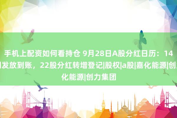 手机上配资如何看持仓 9月28日A股分红日历：14股红利发放到账，22股分红转增登记|股权|a股|嘉化能源|创力集团